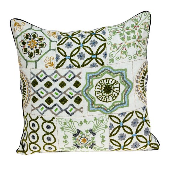 Parkland Collection PILG21062P Ren Transitional Beige Pillow Cover with Poly Insert