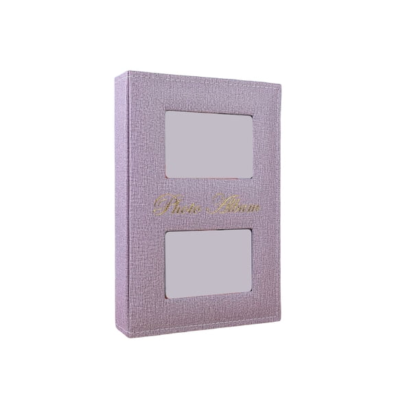 Álbum de fotos de graduación de cuero de 6 pulgadas, 300 bolsillos de almacenamiento, memoria de Scrapbooking, libro de colección de película Almacenamiento y organización del hogar Rosado Advancent HA074488-01