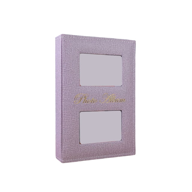 Álbum de fotos de graduación de cuero de 6 pulgadas, 300 bolsillos de almacenamiento, memoria de Scrapbooking, libro de colección de película Almacenamiento y organización del hogar Rosado Billuyoard HA074488-01