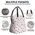 thumbnail image 3 of Pioneer Flower Floral Print Pattern Drawstring Lunch Bag Women - Drawstring Lunch Bag Insulated for Work Office - Stain-Resistant Large Lunchbags for Women with Multi-Pockets, 3 of 6