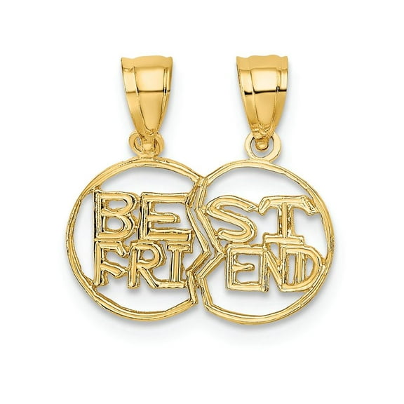 FJC Finejewelers 14k Yellow Gold Break Apart Cut-out Best Friend Charm