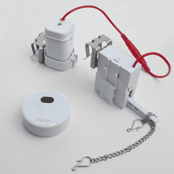 Ridgesun Automatic Touchless Toilet Flush Kit, Motor-Driven, Battery Operated, Fits Most Flapper Toilets, Motion Sensor Flush Valve, Easy DIY Install