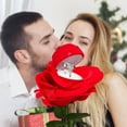 thumbnail image 5 of Matoen Red Rose Ring Box Jewelry Box Case Engagement Ring Box with Stem Proposal Ring Box for Proposal Valentine's Day, 5 of 6