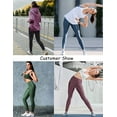 thumbnail image 3 of Women's Fleece Lined Leggings Faux Leather Thermal Warm Yoga Pants with Pockets, 3 of 9