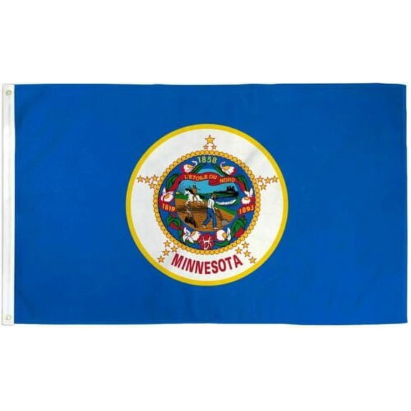 State of Minnesota Flag 3x5FT MN Midwest Dorm Gift Man Cave St Paul 100D FABRIC