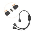 thumbnail image 3 of Uxcell RGB LED Light Connector 4 Pin 1 to 2 Female Splitter Cable Black 2Pcs, 3 of 5
