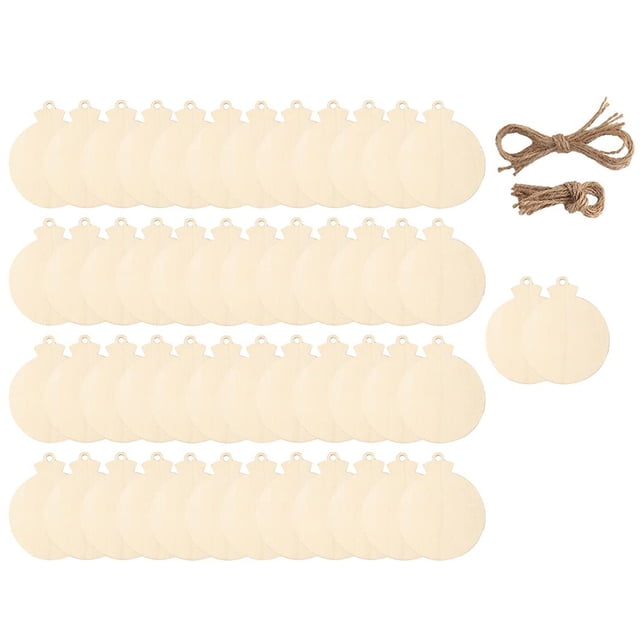 Matsuzay 50 Uds. De círculos de lisos redondos en blanco con agujero de cuerda, decoraciones en blanco para manualidades DIY, pintura, posavasos Kits de decoración para fiestas Matsuzay HA012961-00