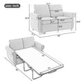 thumbnail image 7 of Sofa Bed Pull Out, 2-in-1 Design Loveseat Sleeper with 3.1'' Twin Size Memory Mattress, Versatile Couch Beds for Living Room/Small Spaces (Brown), 7 of 7