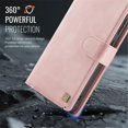 thumbnail image 5 of Case For Samsung Galaxy S24 Ultra 5G 6.8" RFID Blocking Protective Purse Case With Magsafe 3-card Slots Kickstand 2 In 1 Detachabl Flip Shockproof Protective Cover,Pink,For Galaxy S24 Ultra 5G, 5 of 7
