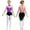 Purple&Black, variant on Kaerm Kids Girls Gymnastics Ballet Skirted Leotard Sleeveless Mock Neck Bodysuit Lyrical Dress Dance Costume Burgundy&Black 12
