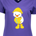 thumbnail image 4 of Inktastic Cute Duck In Yellow Raincoat And Boots, Baby Duck Women's V-Neck T-Shirt, 4 of 5