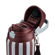 Mary Lawless Lee x TAL 32oz Stainless Steel 2-in-1 Straw and Chug Water Bottle with Push Lid and Strap, Stripes