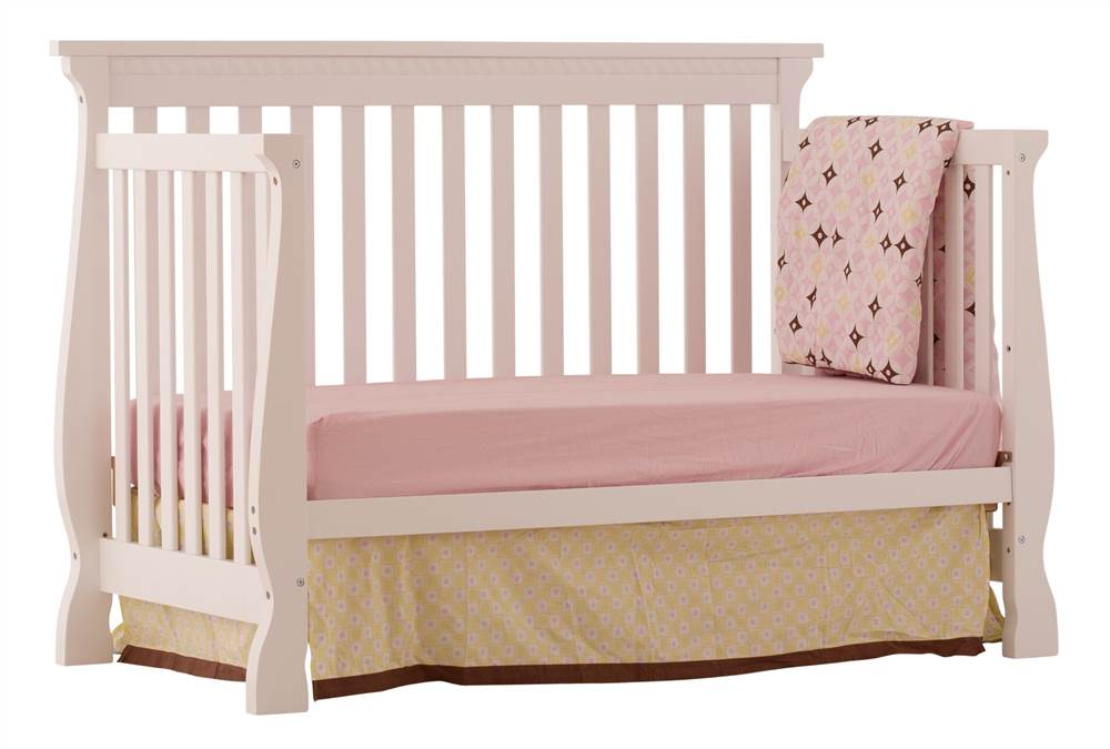 Stork Craft Venetian 4-in-1 Fixed Side Convertible Crib in White - image 3 of 5