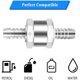 thumbnail image 5 of ZHAOCHENG Válvula de retención unidireccional de aleación de aluminio de 2 piezas de 10mm para sistemas de combustible de baja presión de carburador diésel de gasolina, 5 of 5