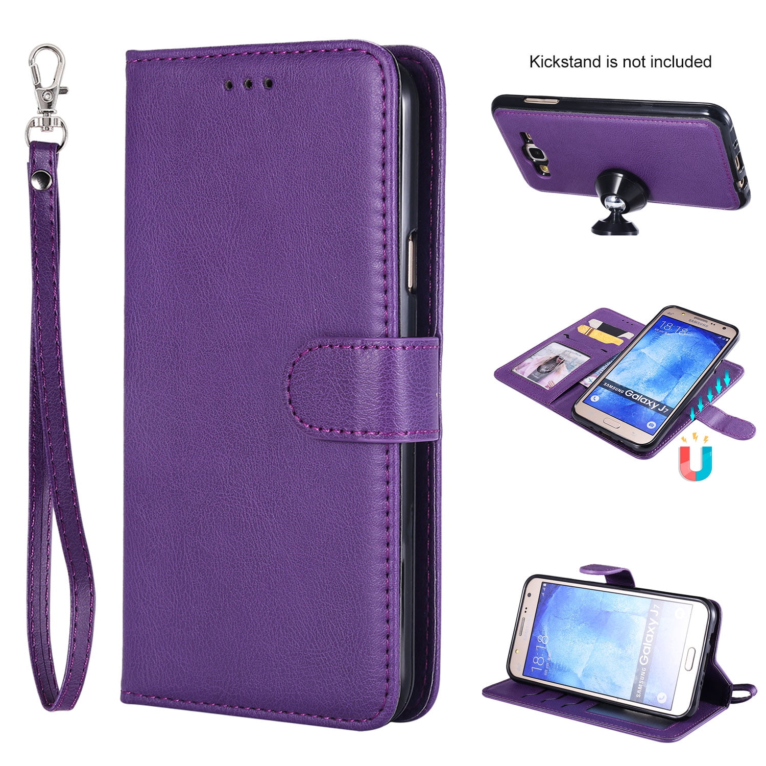 Galaxy J7 2015 Case Wallet, J7 2015 Case, Allytech Premium Leather Flip ...