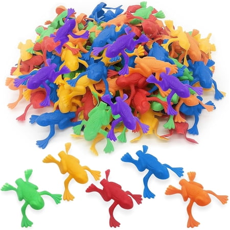 ArtCreativity Jump-n-Leap Plastic Jumping Frogs – Pack of 144 Party Frog Toys for Kids, Mini Jumping Frog Favors & Frog Toys