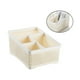 thumbnail image 1 of Caja de almacenamiento de cosméticos de escritorio de plástico, soporte organizador de papelería para estudiantes de oficina de mimbre de Almacenamiento y organización del hogar beis blanco Toystoory HA000853-02B, 1 of 6
