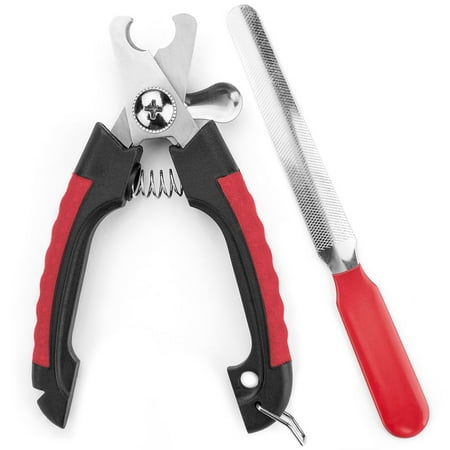 Guillotine Dog Nail Clipper - Safety Guard Nail Clipper with File