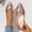 Pink, variant on Shallow Cut Low Cut Women's Office Dress Shoes Comfortable Plus Size Daily Wear Spring Summer Silver 6