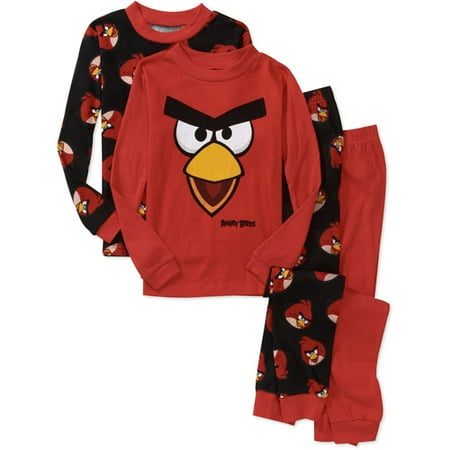 Rovio Boys' Angry Bird 4 Piece Cotton Pajamas
