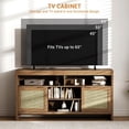 thumbnail image 2 of Eastvita Boho - Style TV Stand for TVs up to 65 Inches (58-Inch). Modern Rattan Entertainment Center with Key Features (Oak), 2 of 7