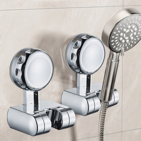 2PCS Suction Cup Shower Head Holder Adjustable Base Shower Accessories