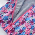 thumbnail image 5 of ITSAME Girls Hooded Zipper Coat Floral Print Windproof with Pockets Casual Long Sleeve Jacket Purple Size 2T, 5 of 9