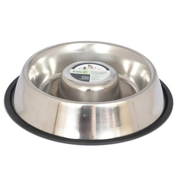 Iconic Pet  Slow Feed Stainless Steel Pet Bowl 1.5 cup