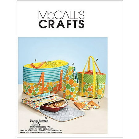 

McCall s Pattern Carriers Hot Pad and Picnic Totes 1 Size Only