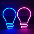 thumbnail image 3 of Luz de noche con letrero de neón LED Luces decorativas de arte Lámpara de pared de plástico para habitación de bebé de niños Iluminación navideña Fiesta de Navidad - Arco iris, 3 of 5