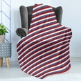 thumbnail image 4 of 4th of July Soft Flannel Fleece Throw Blanket, Stars and Stripes Pattern American Flag Inspired Patriotic Theme, Cozy Plush for Indoor and Outdoor Use, 50" x 60", Violet Blue Ruby White, by Ambesonne, 4 of 5
