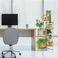 thumbnail image 4 of Gymax 6-tier Foldable Metal Plant Stand Flower Pot Display Rack Hinged Tray Shelf, 4 of 10