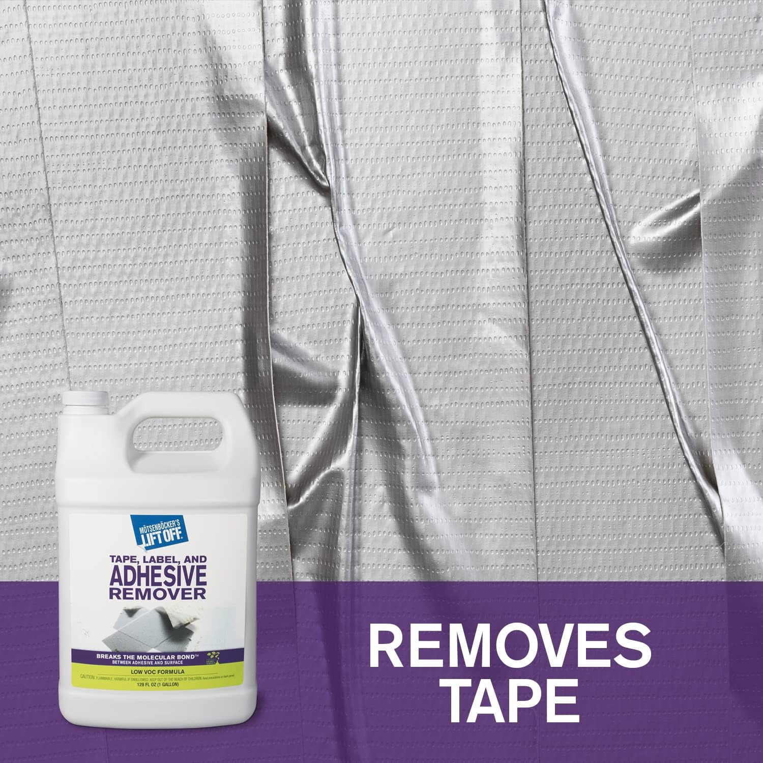 Lift Off 40801 Tape, Label, and Adhesive Remover Safely Removes Stickers, Glue, Decals, Sticky Residues, Gallon, Pack of 1