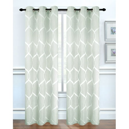 Dainty Home Alexa Room Darkening Grommet Window Curtain Panel Pair