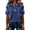 Navy, variant on JULMCOMO Womens Tops Boho Floral Print 3/4 Sleeve Loose Fit Casual Polo Shirts Collared Button Summer Daily Graphic Tees Light Green M