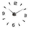 thumbnail image 3 of Reloj de pared moderno Macarena acrílico DIY etiqueta engomada espejo 3D decoración Ministerio del Interior negro plata, 3 of 8