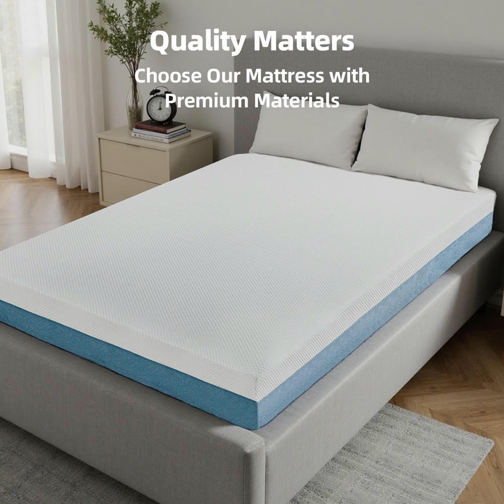 Barara King 10 Inch Premium Queen Mattress, Optimal Support with Airy Design, Non Toxic Materials for Enhanced Comfort, White