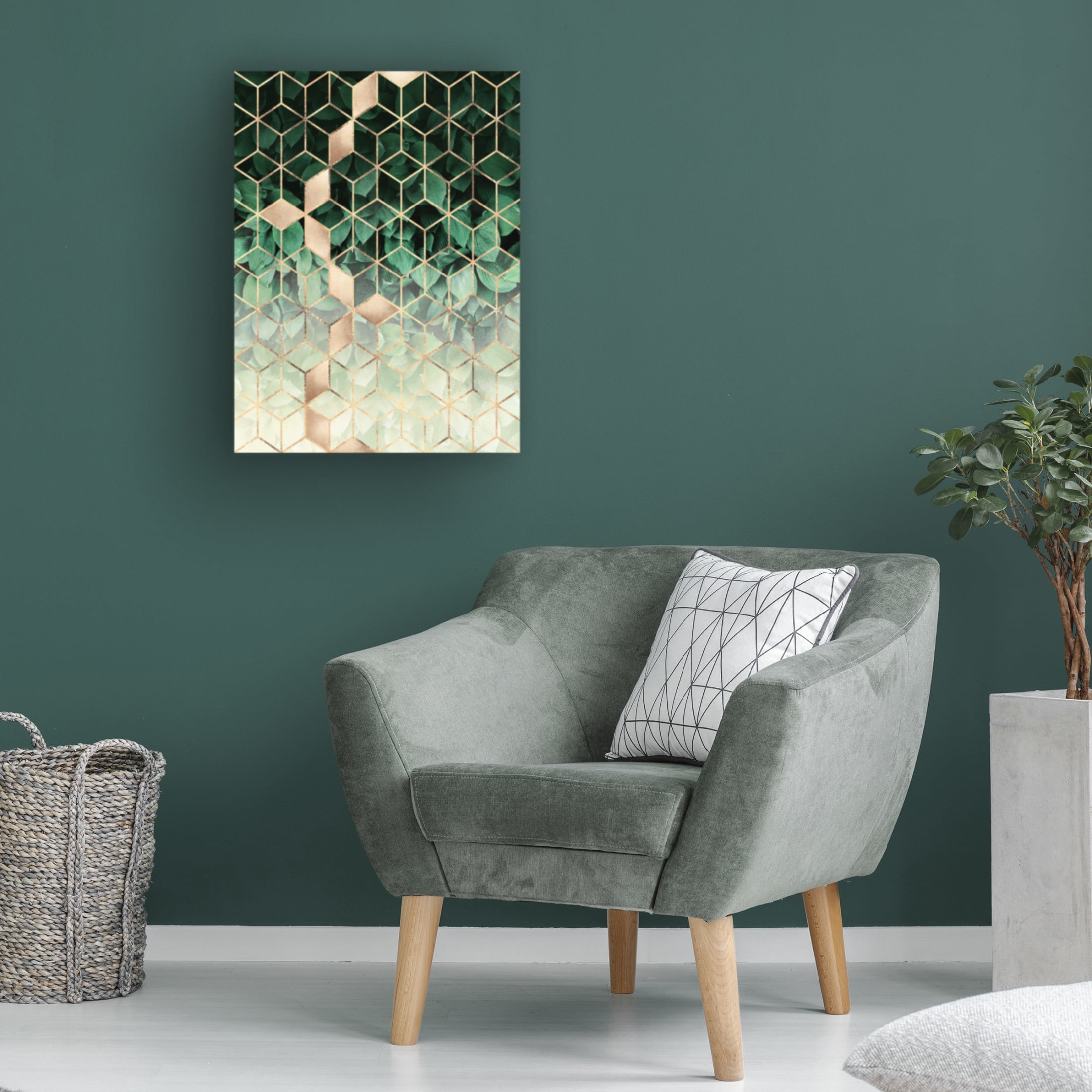 Trademark Fine Art Elisabeth Fredriksson  Leaves And Cubes Canvas Wall Art