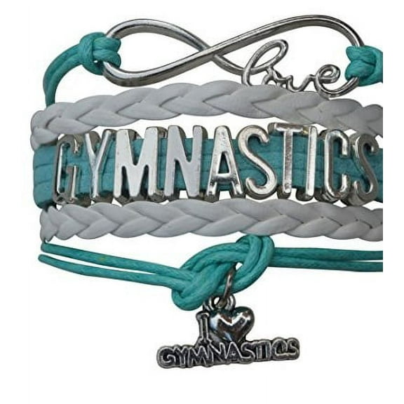 Gymnastics Bracelet- Girls Gymnastics Infinity Bracelet- Gymnastics Jewelry - Perfect Gift For Gymnast, Gymnastic Coaches & Gymnastics Teams