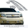 thumbnail image 3 of APS Compatible with Chevy Avalanche Suburban Tahoe 2007-2014 Stainless Steel Chrome Billet Grille Grill Combo C67919A, 3 of 7