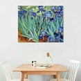 thumbnail image 2 of GOSMITH Irises in the Garden, Vincent Van Gogh Art Reproduction - Famous Flowers Oil Paintings Reproduction Artwork Pictures on Canvas Wall Art for Bedroom Home Decorations Unframed 20x16in, 2 of 4