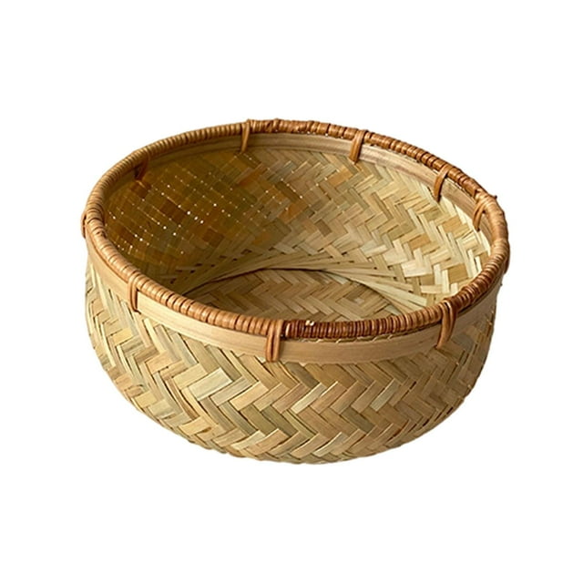 Cesta de frutas tejida para cocina, frutero para sala de estar, picnic y vacaciones M