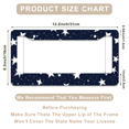 thumbnail image 3 of 1 Pcs Star Pattern License Plate Frame, License Plate Cover for Car Decorative Parts, Aluminum License Plate Bracket Holder Rust-Proof Weather-Proof for US Standard Car, 3 of 9