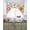 White Light Yellow, variant on Vintage Daisy Floral Swag Kitchen Curtains Sets for Windows 24 Inch Length, Spring Flowers Botanical Leaves Rustic Short Window Curtain Swags Valances and Tiers 3 Piece Set for Cafe/Dining Room