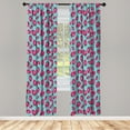 thumbnail image 4 of Ambesonne Strawberry Window Curtains, Abstract Modern Fruit, Each 28" W x 63" L, Magenta Grey and Seafoam, 4 of 4