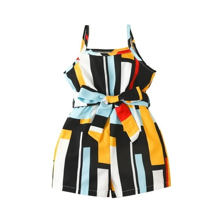 

KI-8jcuD Baby Girl Lace Outfit Girls Double Straps Jumpsuit Baby Color Striped Jumpsuit Bohemian Waistband Pants 1 Year Old Outfit Shirt Dress Girls Baby Girl Fall Outfits Girl Clothes Baby Girls Ni