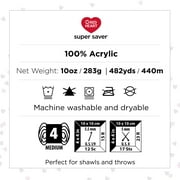 Red Heart Super Saver Ombre 4 Medium Acrylic Yarn, Anemone 10oz/283g, 482 Yards