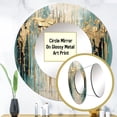 thumbnail image 3 of Designart "Daydreams with a Touch of Gold VI" Minimalism Rund Mirror For Wall Decor - Large Brown Round Printed Mirror - Glam Round Mirror 36" x 36" Inch, 3 of 5