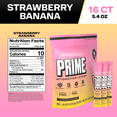 thumbnail image 2 of PRIME Hydration+ Strawberry Banana Electrolyte Powder Sticks, Sugar Free, 16 Count, 2 of 8