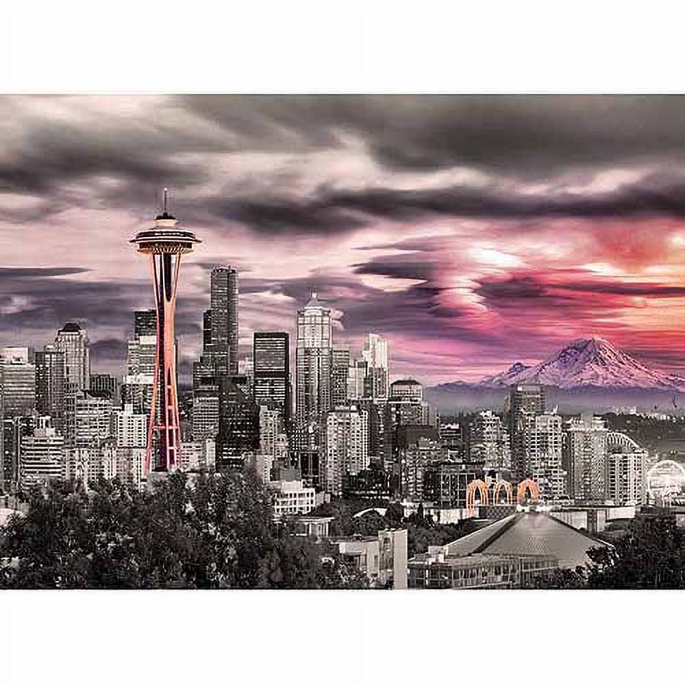 EuroGraphics Seattle City Skyline Jigsaw Puzzle – 1000 Pieces, Iconic Landmark & Waterfront Artwork